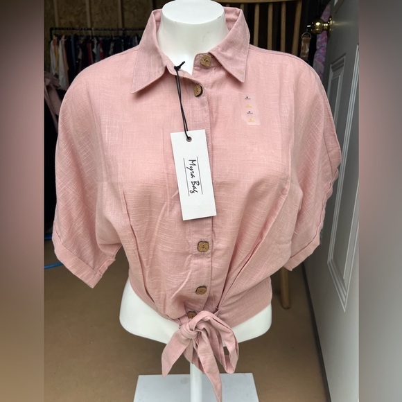 Myra Bag Peach Vegetable Dyed Top - Picture 1 of 10